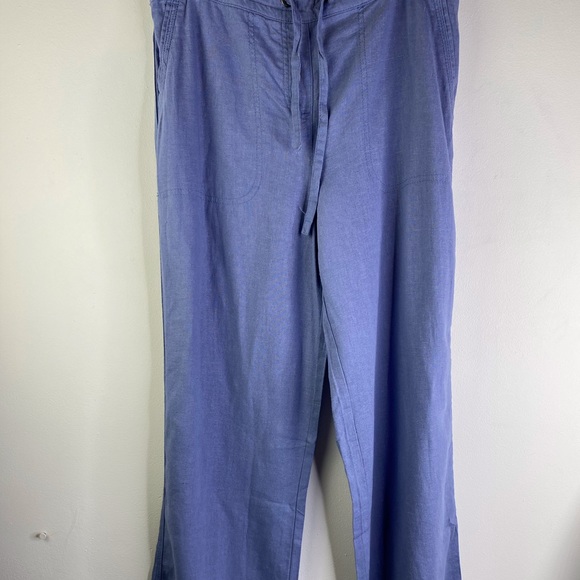 Denim & Co. Linen Blend Pull-On Full-Length Pants NEW - Picture 6 of 8